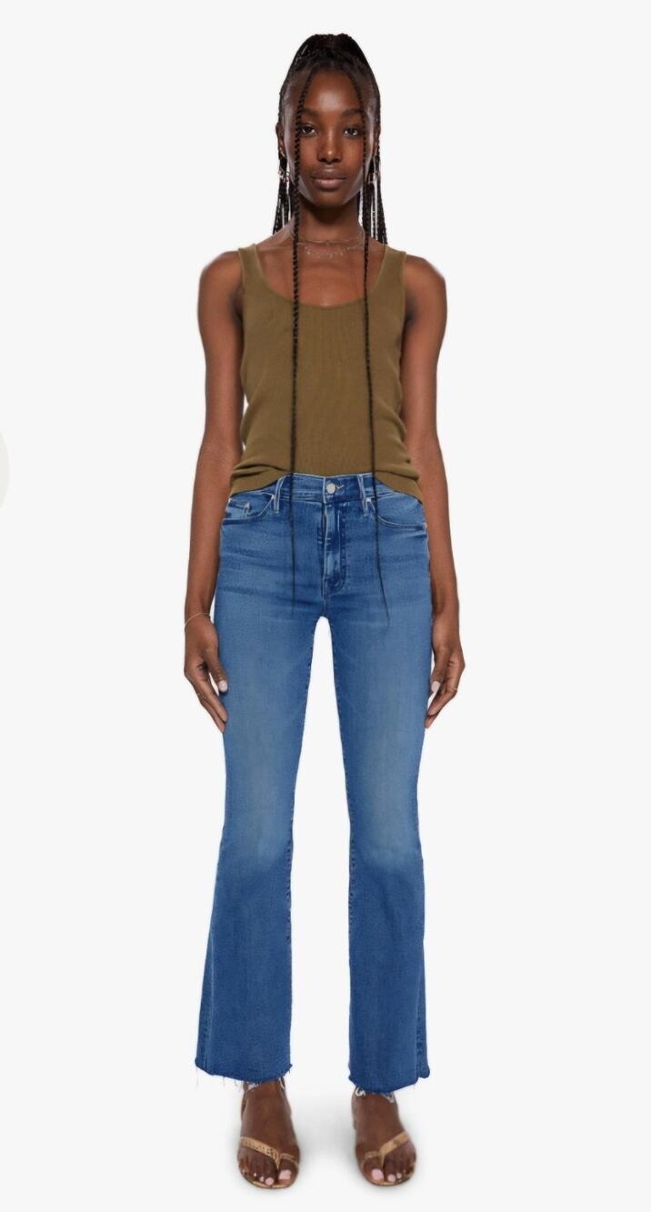 MOTHER DENIM THE WEEKENDER FRAY in I WET MY PLANTS SIZE 28
